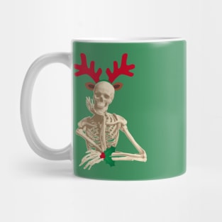 christmas reindeer skeleton Mug